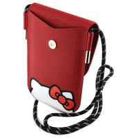 Hello Kitty Leather Hiding Kitty Cord bag - red
