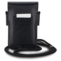 BMW Carbon & Red Stripe phone bag - black