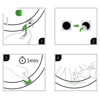 Rockbros GJ2001 repair kit for bicycle inner tubes - translucent