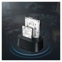 Ugreen CM198 50857 docking station with USB 3.0 for SATA 2.5" 3.5" SSD HHD drives, EU power supply - black