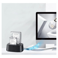 Ugreen CM198 50857 docking station with USB 3.0 for SATA 2.5" 3.5" SSD HHD drives, EU power supply - black