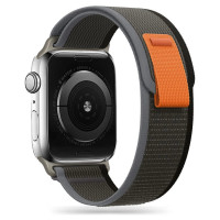 Tech-Protect Nylon Strap for Apple Watch 4/5/6/7/8/9/SE/Ultra 1/2 (42/44/45/49 mm) - Black & Orange