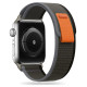 Tech-Protect Nylon Strap for Apple Watch 4/5/6/7/8/9/SE/Ultra 1/2 (42/44/45/49 mm) - Black & Orange