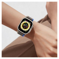 Tech-Protect Nylon Strap for Apple Watch 4/5/6/7/8/9/SE/Ultra 1/2 (42/44/45/49 mm) - Black & Orange