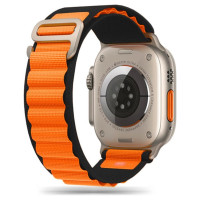 Tech-Protect Nylon Pro Strap for Apple Watch 4 / 5 / 6 / 7 / 8 / 9 / SE / Ultra 1 / 2 (42/44/45/49 mm) - Black & Orange