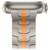 Tech-Protect Stainless Line Bracelet for Apple Watch 4 / 5 / 6 / 7 / 8 / 9 / SE / Ultra 1 / 2 (42/44/45/49 mm) - Titanium Orange