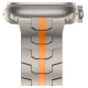 Tech-Protect Stainless Line Bracelet for Apple Watch 4 / 5 / 6 / 7 / 8 / 9 / SE / Ultra 1 / 2 (42/44/45/49 mm) - Titanium Orange