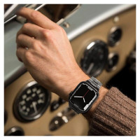 Tech-Protect Stainless Line Bracelet for Apple Watch 4 / 5 / 6 / 7 / 8 / 9 / SE / Ultra 1 / 2 (42/44/45/49 mm) - Titanium Orange