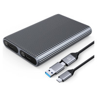 Orico Kieszeń dyskowa podwójna Orico AM2C3-2SN na dwa dyski M.2 SATA+NVME USB-C 3.2 6Gb/s / 10Gb/s - szara
