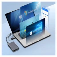 Orico Kieszeń dyskowa podwójna Orico AM2C3-2SN na dwa dyski M.2 SATA+NVME USB-C 3.2 6Gb/s / 10Gb/s - szara