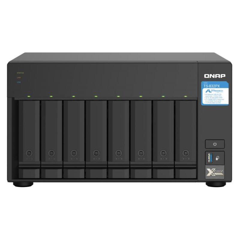 Qnap NAS STORAGE TOWER 8BAY/NO HDD TS-832PX-4G QNAP