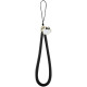 Hello Kitty Nylon Cord Kitty Head Phone Charm - Black