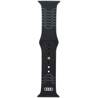 Audi Geometric Pattern Silicone Watch Strap for Apple Watch 44 / 45 / 46 / 49 mm - black
