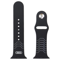 Audi Geometric Pattern Silicone Watch Strap for Apple Watch 44 / 45 / 46 / 49 mm - black