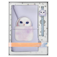 Nimmy Big Eyed Pet 2.0 Rabbit 2-in-1 Notebook + Pen Set - Purple
