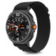 Tech-Protect Nylon Stripe Strap for Samsung Galaxy Watch 40/44/46 mm - Black