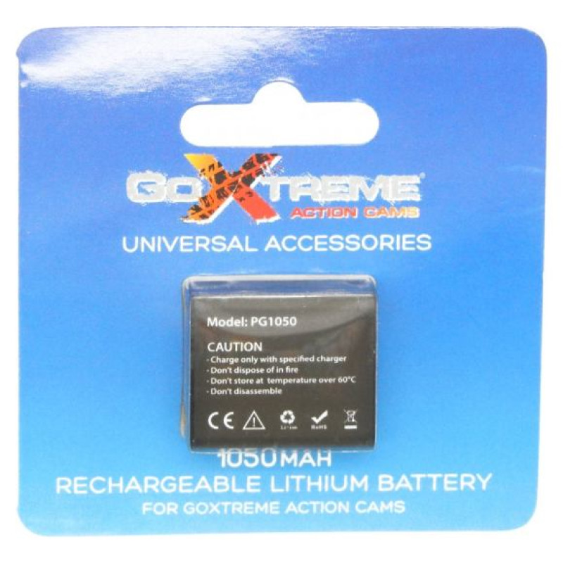 Goxtreme 1050mAh Akku for GoXtreme Rallye, Endurance, Discovery & Pioneer 01472