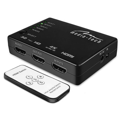 Media-Tech MT5207 5xHDMI switch 4K