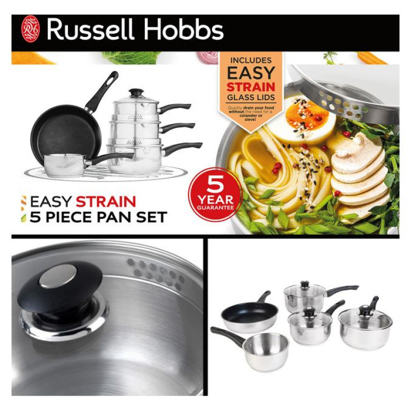 Russell Hobbs RH00543EU7 Easy Strain Pan Set 5pcs