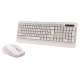 Tellur Green Wireless Keyboard and Mouse Nano Recever Creame