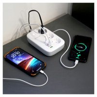 Tellur Smart WiFi Power Strip 3 Outlets, PD30W, QC18W, 2xUSB 2.4A 2500W 10A 2m