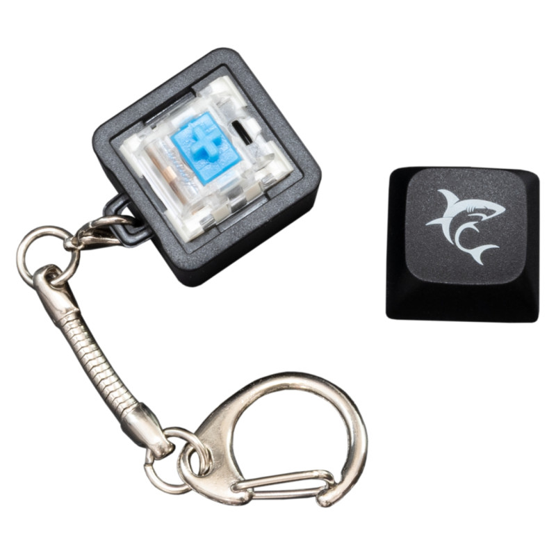 White Shark Keychain Promo Black Mechanical Switches
