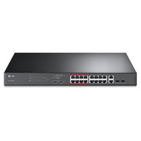 Tp-Link Switch|TP-LINK|Desktop/pedestal|16x10Base-T / 100Base-TX|2x10/100/1000BASE-T/SFP combo|PoE+ ports 16|192 Watts|TL-SL1218MP