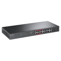 Tp-Link Switch|TP-LINK|Desktop/pedestal|16x10Base-T / 100Base-TX|2x10/100/1000BASE-T/SFP combo|PoE+ ports 16|192 Watts|TL-SL1218MP