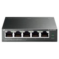 Tp-Link Switch|TP-LINK|Desktop/pedestal|5x10Base-T / 100Base-TX / 1000Base-T|PoE ports 4|TL-SG105PE
