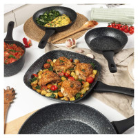 Salter BW06235S1BRMFOB Megastone 3-Piece Frying Pan Set - 20/24/28cm