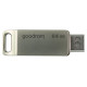 Goodram Flash Drive 64GB USB 3.2 Gen 1 USB / USB C OTG ODA3 Goodram - Silver