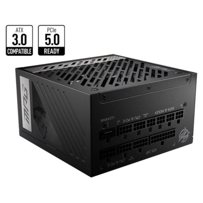 MSI Power Supply|MSI|1000 Watts|Efficiency 80 PLUS GOLD|PFC Active|MPGA1000GPCIE5