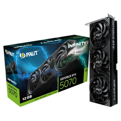 Palit Graphics Card|PALIT|NVIDIA GeForce RTX 5070|12 GB|GDDR7|192 bit|PCIE 5.0 16x|Triple slot Fansink|1xHDMI|3xDisplayPort|NE75070019K9-GB2050S