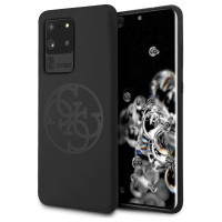 Guess GUHCS69LS4GBK S20 Ultra G988 black/black hard case Silicone 4G Tone On Tone