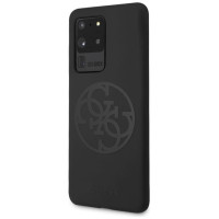 Guess GUHCS69LS4GBK S20 Ultra G988 black/black hard case Silicone 4G Tone On Tone
