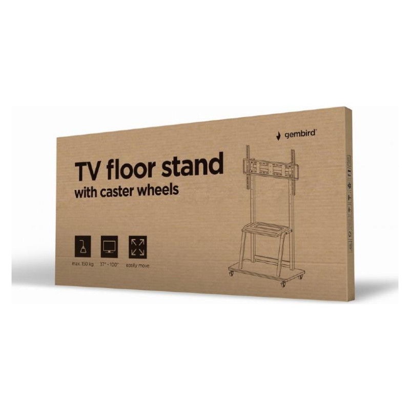 Gembird TV SET ACC FLOOR STAND 37-100"/TVS-100F-01 GEMBIRD