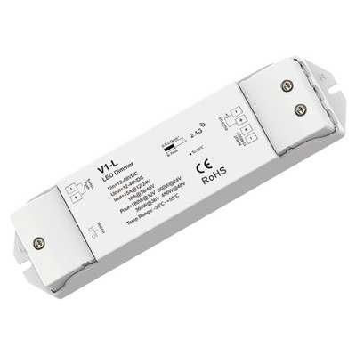 Skydance V1-L LED Controller, 12-48V, 1x15A, with Push-Dimm
