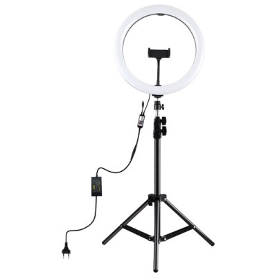 Puluz LED Ring Lamp 30cm With Desktop Tripod Mount Up To 1.1m, Phone Clamp