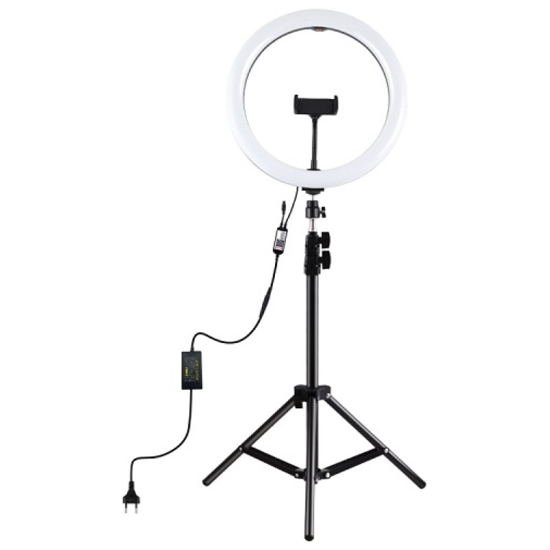 Puluz LED Ring Lamp 30cm With Desktop Tripod Mount Up To 1.1m, Phone Clamp