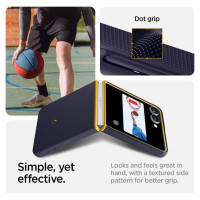 Spigen Nano Pop Mag MagSafe Case for Samsung Galaxy Z Flip 7 - Navy Blue and Yellow
