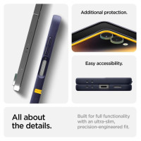 Spigen Nano Pop Mag MagSafe Case for Samsung Galaxy Z Flip 7 - Navy Blue and Yellow