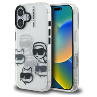 Karl Lagerfeld IML Multi K&C Head Pattern Case for iPhone 16 - Transparent