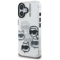 Karl Lagerfeld IML Multi K&C Head Pattern Case for iPhone 16 - Transparent
