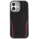 Audi R8 Genuine Leather MagSafe Case for iPhone 17 - Black and Red