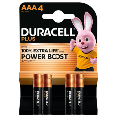 Duracell MN 2400 Plus Power Boost AAA (LR03) Blistera iepakojumā 4gb.