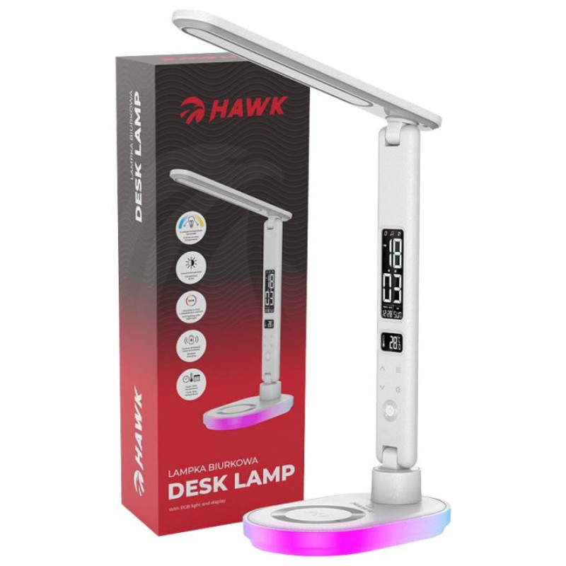 Hawk HW-LAMP03 LED Desk Lamp White RGB