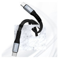 Dudao L10C USB-C - USB-C PD cable 100W 5A 0.23m - black