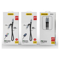 Dudao L10C USB-C - USB-C PD cable 100W 5A 0.23m - black