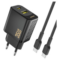 Dudao A27 MaxC 35W Wall Charger + USB-C Cable - Black