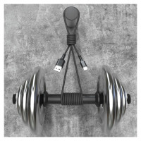 Dudao L9T 5A USB-A - USB-C Cable 1m - Black